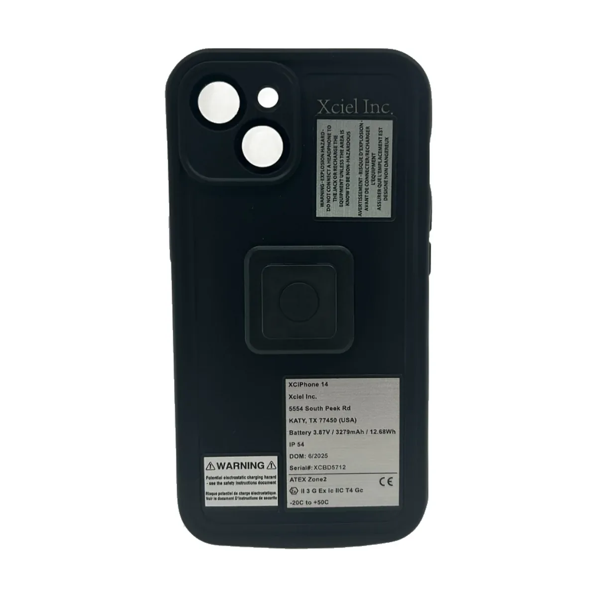 Xciel XCiPhone 14 Case Only Xciel XCiPhone 14 ATEX Zone 2 case back