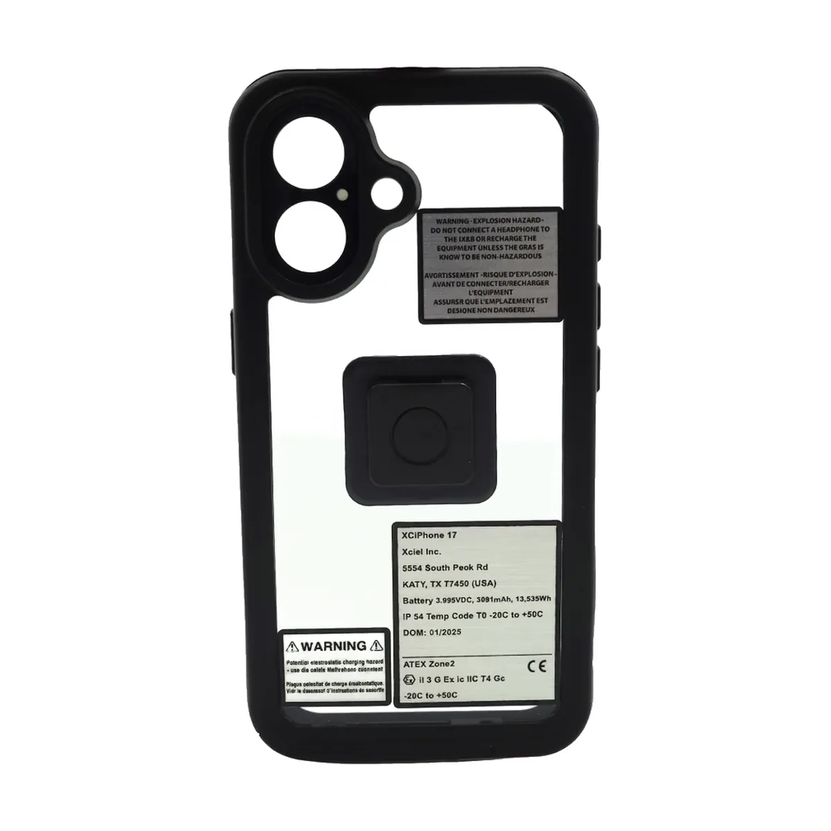Xciel XCiPhone 17 Case Only ATEX Zone 2 iPhone 17 case back